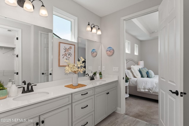 275 Kellet Way, Saint Johns, FL 32259 - full bathroom featuring double vanity, wood finished floors, and ensuite bath