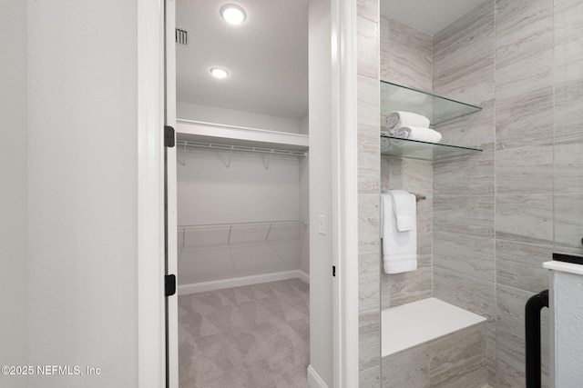 275 Kellet Way, Saint Johns, FL 32259 - full bathroom with a tile shower, a spacious closet, and baseboards