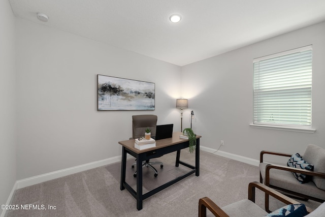 275 Kellet Way, Saint Johns, FL 32259 - home office featuring light colored carpet, baseboards, and recessed lighting