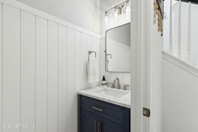 219 Heron Landing Rd, Saint Johns, FL 32259 - bathroom with vanity and wainscoting