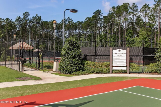 219 Heron Landing Rd, Saint Johns, FL 32259 - view of sport court featuring a gate, community basketball court, and a gazebo