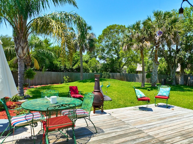 154 Del Prado Ct, Ponte Vedra Beach, FL 32082 - wooden deck with outdoor dining area