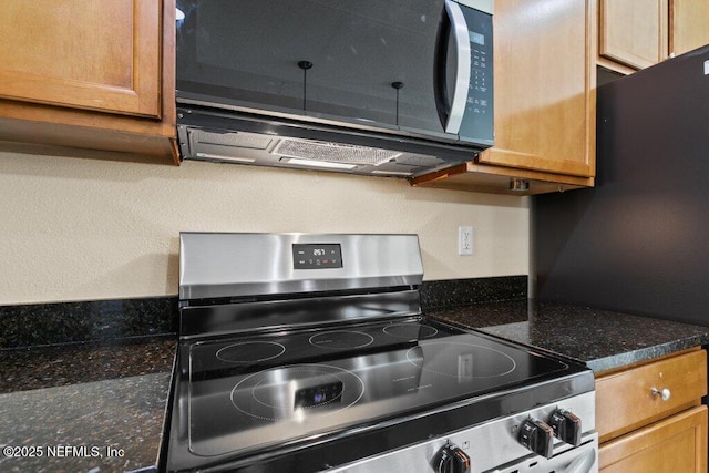 680 Briar View Dr, Orange Park, FL 32065 - kitchen featuring stainless steel appliances and dark stone countertops