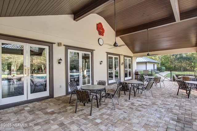 1553 Royal Fern Ln, Fleming Island, FL 32003 - view of patio / terrace featuring french doors and outdoor dining area