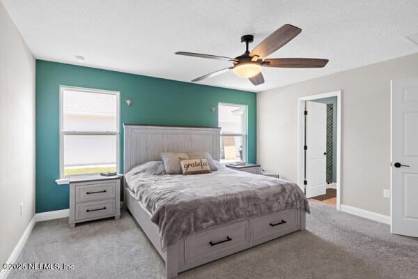 2768 Windsor Lakes Way, Green Cove Springs, FL 32043 - bedroom featuring light carpet, baseboards, and ceiling fan