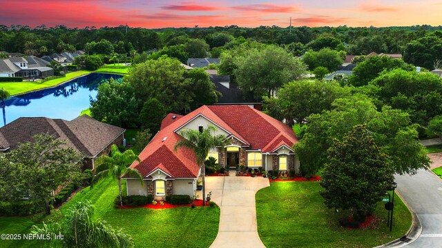 3854 Painted Bunting Way, Jacksonville, FL 32224 - aerial perspective of suburban area with a large body of water