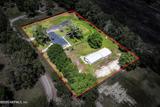 54038 Charles St, Callahan, FL 32011 - aerial view of property's location with property parcel outlined