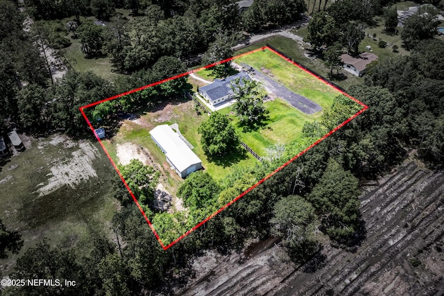 54038 Charles St, Callahan, FL 32011 - aerial view of property and surrounding area featuring property parcel outlined
