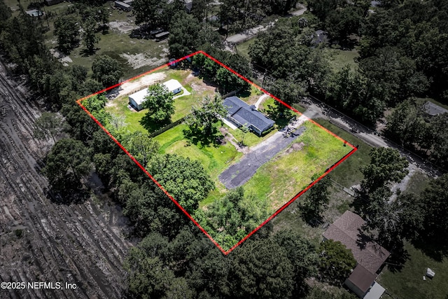 54038 Charles St, Callahan, FL 32011 - aerial view of property and surrounding area with property boundaries highlighted