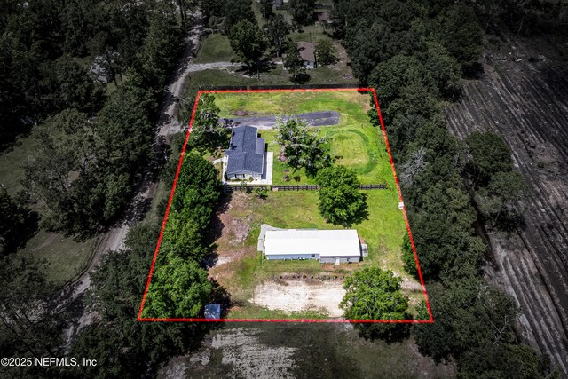 54038 Charles St, Callahan, FL 32011 - aerial view of property and surrounding area with property parcel outlined