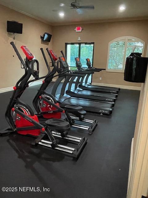 9745 Touchton Rd Unit 2522, Jacksonville, FL 32246 - exercise room featuring recessed lighting