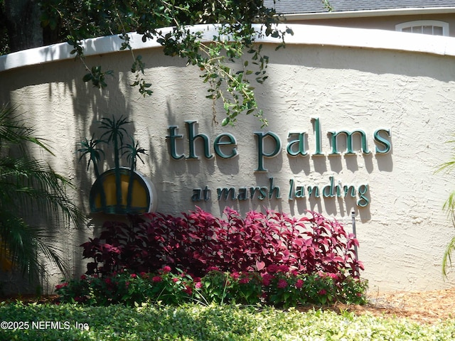 view of community sign