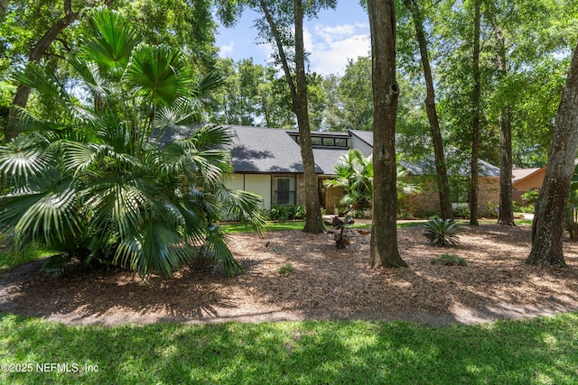 view of front of house featuring roof with shingles