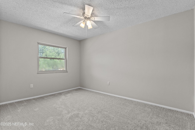 347 Greencastle Rd Unit 46, Jacksonville, FL 32225 - empty room featuring a textured ceiling, carpet floors, ceiling fan, and baseboards