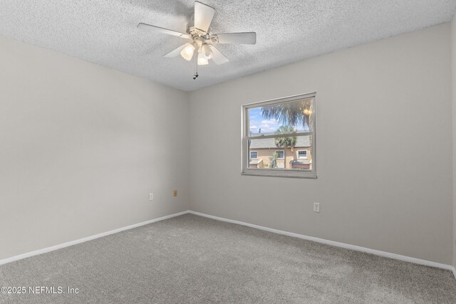 347 Greencastle Rd Unit 46, Jacksonville, FL 32225 - carpeted empty room with a textured ceiling, ceiling fan, and baseboards
