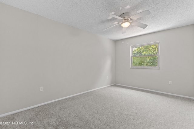 347 Greencastle Rd Unit 46, Jacksonville, FL 32225 - carpeted empty room with a textured ceiling, ceiling fan, and baseboards