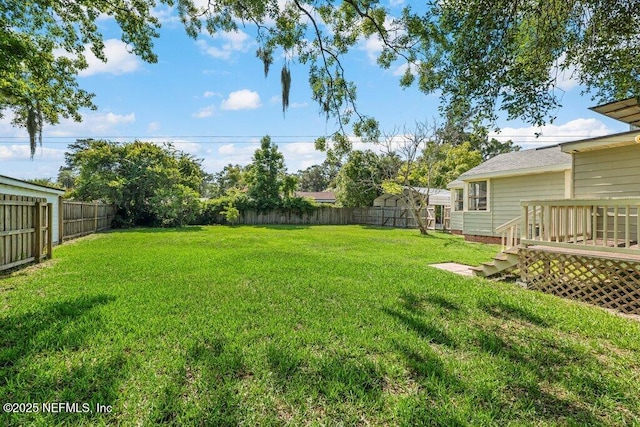 1724 Orlando Cir N, Jacksonville, FL 32207 - view of yard with a wooden deck