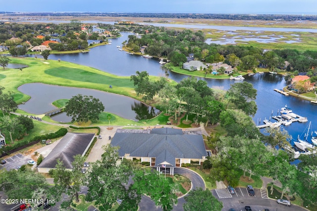 1611 Nottingham Knoll Dr, Jacksonville, FL 32225 - aerial overview of property's location featuring a nearby body of water, nearby suburban area, and a local golf course