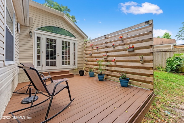 11246 Monument Landing Blvd, Jacksonville, FL 32225 - wooden terrace featuring french doors