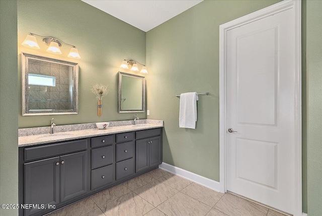 529 Crosswater Lake Dr, Ponte Vedra, FL 32081 - full bath with double vanity and baseboards