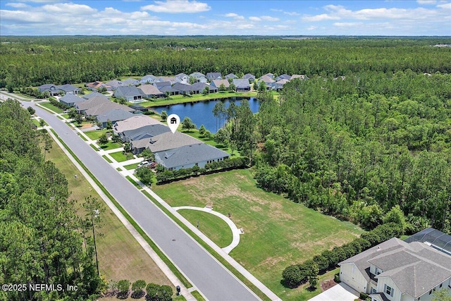 529 Crosswater Lake Dr, Ponte Vedra, FL 32081 - aerial view of residential area featuring a heavily wooded area and a large body of water