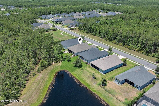 529 Crosswater Lake Dr, Ponte Vedra, FL 32081 - aerial view of residential area featuring a large body of water and a heavily wooded area