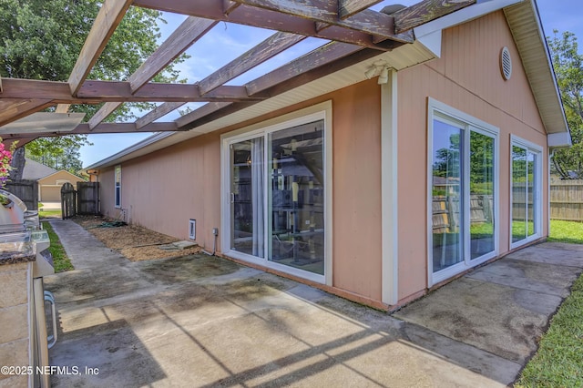 1695 Northglen Cir, Middleburg, FL 32068 - view of patio featuring a pergola