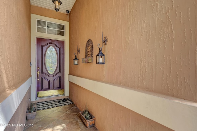 1695 Northglen Cir, Middleburg, FL 32068 - property entrance with stucco siding