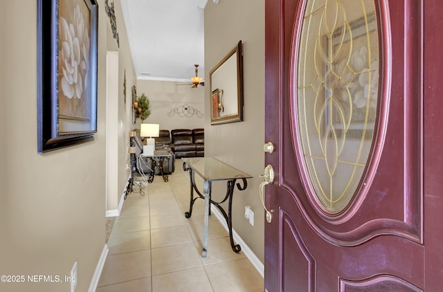 1695 Northglen Cir, Middleburg, FL 32068 - entrance foyer with baseboards and tile patterned flooring