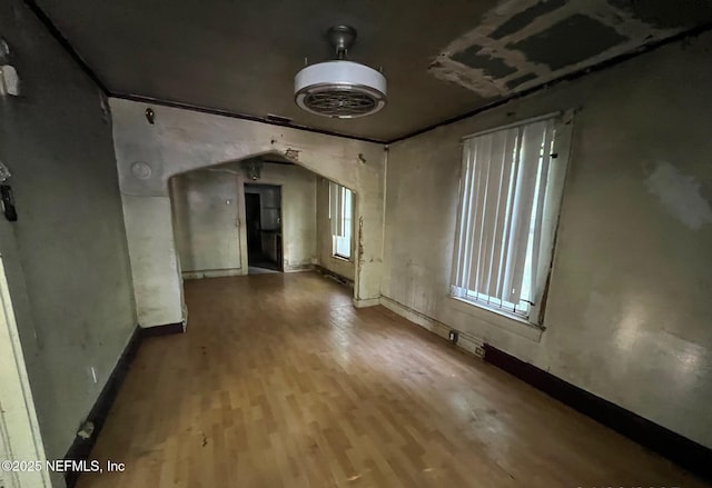 1419 W 24th St, Jacksonville, FL 32209 - empty room featuring wood finished floors and baseboards