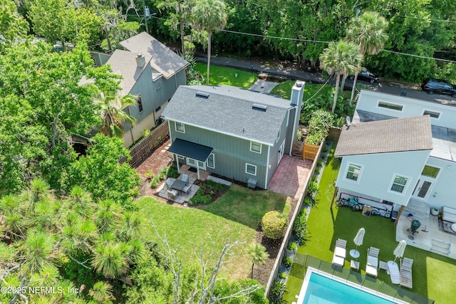 338 Magnolia St, Atlantic Beach, FL 32233 - view from above of property with a pool