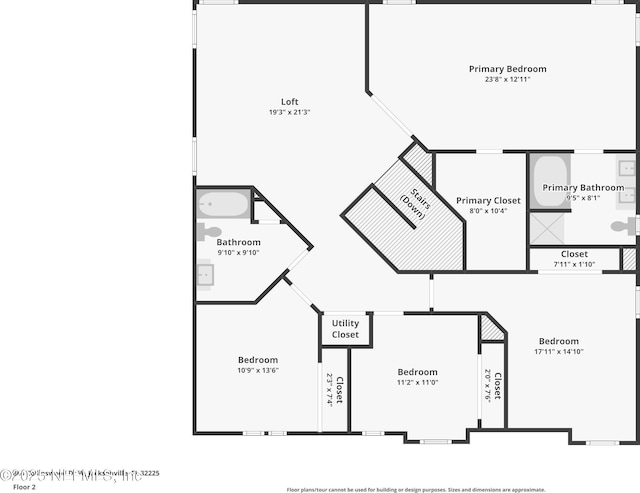 864 Collinswood Dr W, Jacksonville, FL 32225 - property floor plan