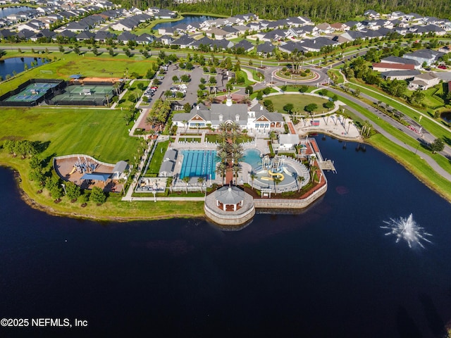 497 Convex Ln, Saint Augustine, FL 32095 - view of property location featuring a pool, a large body of water, and nearby suburban area