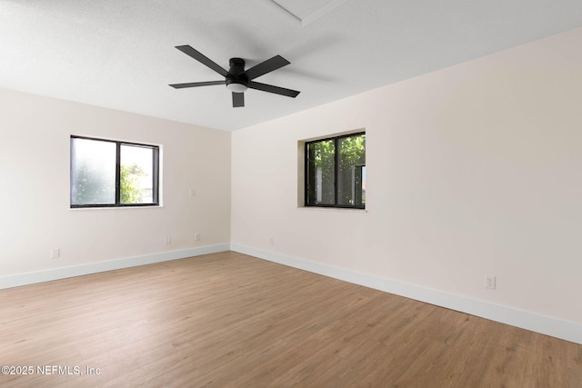 13 Clarendon Ct S, Palm Coast, FL 32137 - spare room with light wood-style flooring, baseboards, and a ceiling fan