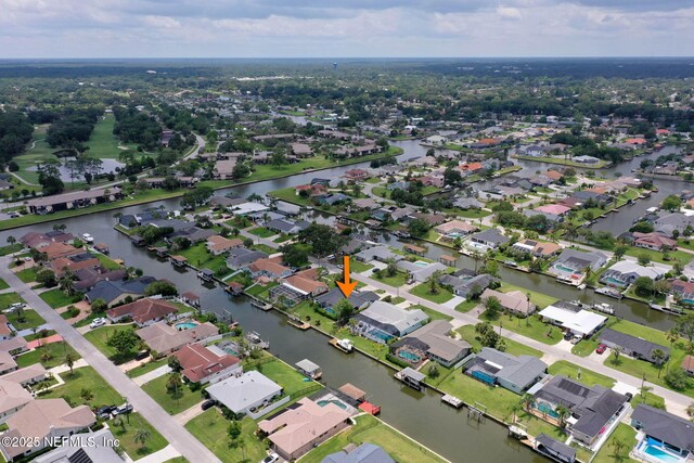 13 Clarendon Ct S, Palm Coast, FL 32137 - aerial view of property and surrounding area with nearby suburban area and a nearby body of water