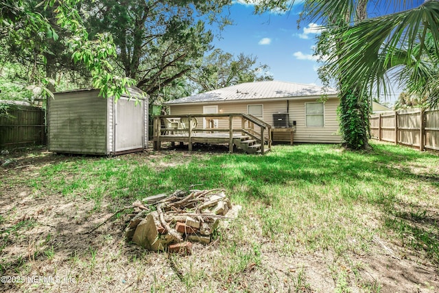159 Twine St, Saint Augustine, FL 32084 - back of house featuring a wooden deck and metal roof