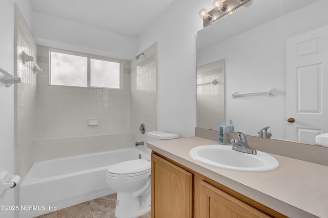 96428 Chester Rd, Yulee, FL 32097 - full bathroom featuring vanity, toilet, and shower / tub combination