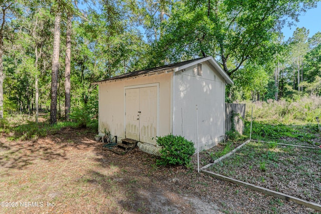 96428 Chester Rd, Yulee, FL 32097 - view of shed with view of wooded area