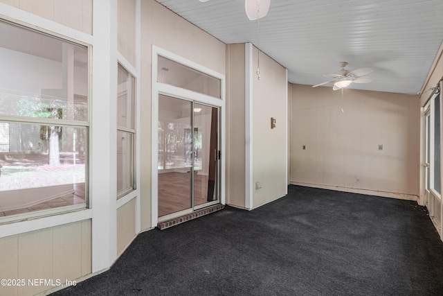 96428 Chester Rd, Yulee, FL 32097 - unfurnished sunroom featuring a ceiling fan