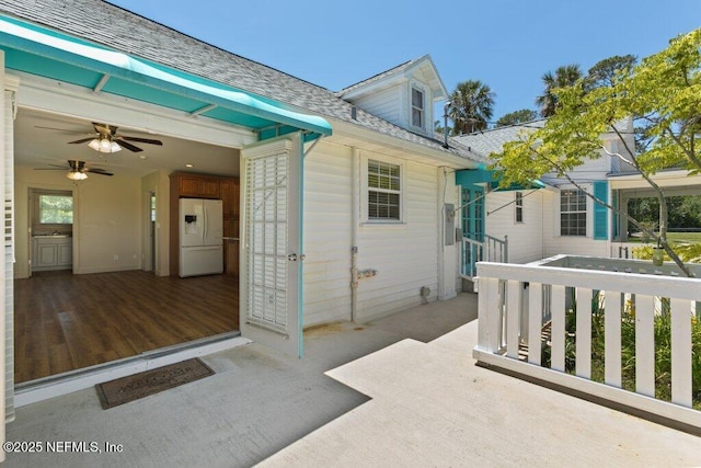 3060 Lewis Speedway, Saint Augustine, FL 32084 - view of patio / terrace featuring a ceiling fan