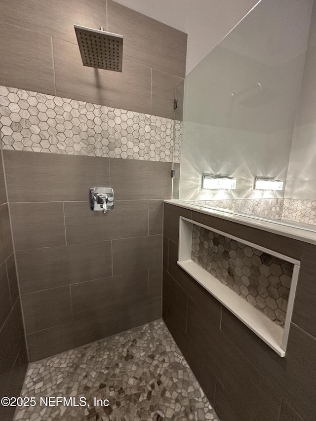 1456 Greenway Pl, Fleming Island, FL 32003 - bathroom featuring tiled shower and pet washing station