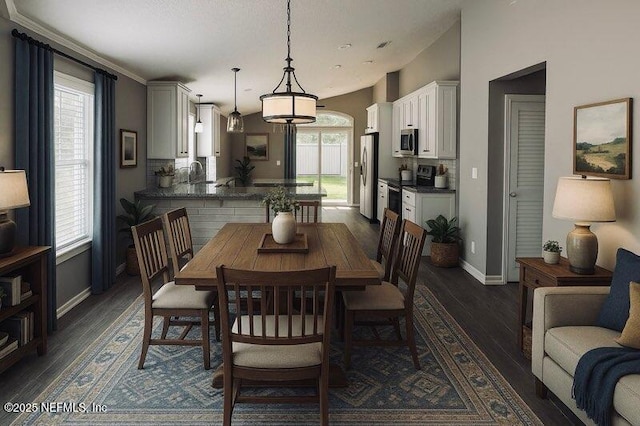 1456 Greenway Pl, Fleming Island, FL 32003 - dining room featuring dark wood-type flooring and baseboards