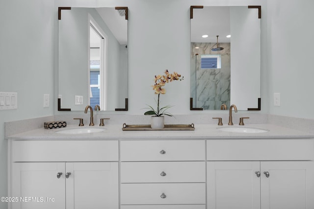 44 Sea Grn Way, Ponte Vedra, FL 32081 - bathroom with a marble finish shower and double vanity