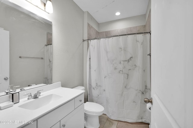 328 Clarys Run, Saint Augustine, FL 32092 - full bathroom featuring toilet, vanity, and a shower with shower curtain