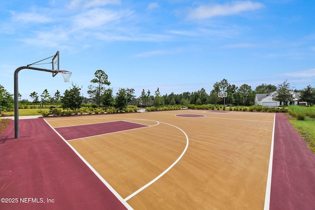 328 Clarys Run, Saint Augustine, FL 32092 - view of basketball court with community basketball court and view of wooded area