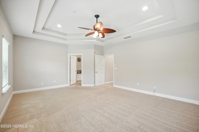 194 Magnolia Creek Walk, Ponte Vedra, FL 32081 - unfurnished bedroom featuring a tray ceiling, light colored carpet, recessed lighting, and baseboards