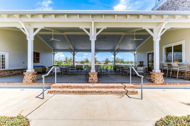 267 Ash Breeze Cv, Saint Augustine, FL 32095 - view of patio / terrace featuring a ceiling fan and outdoor dining area