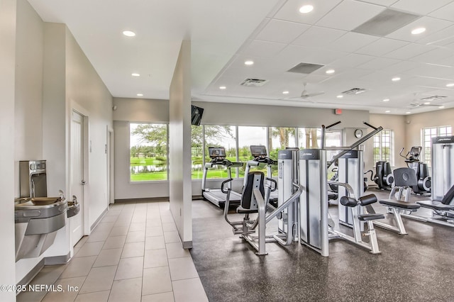 267 Ash Breeze Cv, Saint Augustine, FL 32095 - workout area with recessed lighting and baseboards