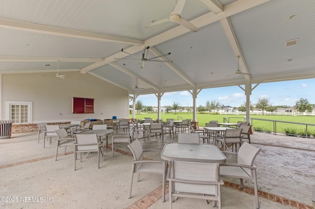 267 Ash Breeze Cv, Saint Augustine, FL 32095 - view of patio / terrace featuring a ceiling fan and outdoor dining area