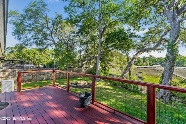 12489 Windy Willows Dr N, Jacksonville, FL 32225 - wooden terrace featuring cooling unit